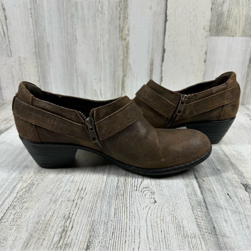 Born‎ Zowy Tobacco Brown Harness Ankle Booties #800